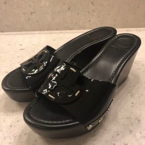 Tory Burch Patty Wooden Platform wedges